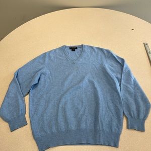 Brooks Brothers Knit Cashmere Sweater Mens Size Xl Made In Scotland blue 293